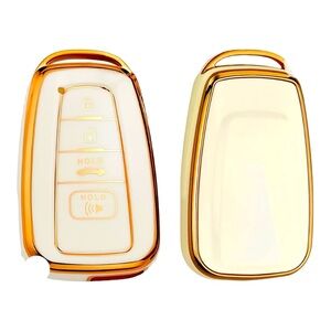 Keyfob for Toyotas White and Gold